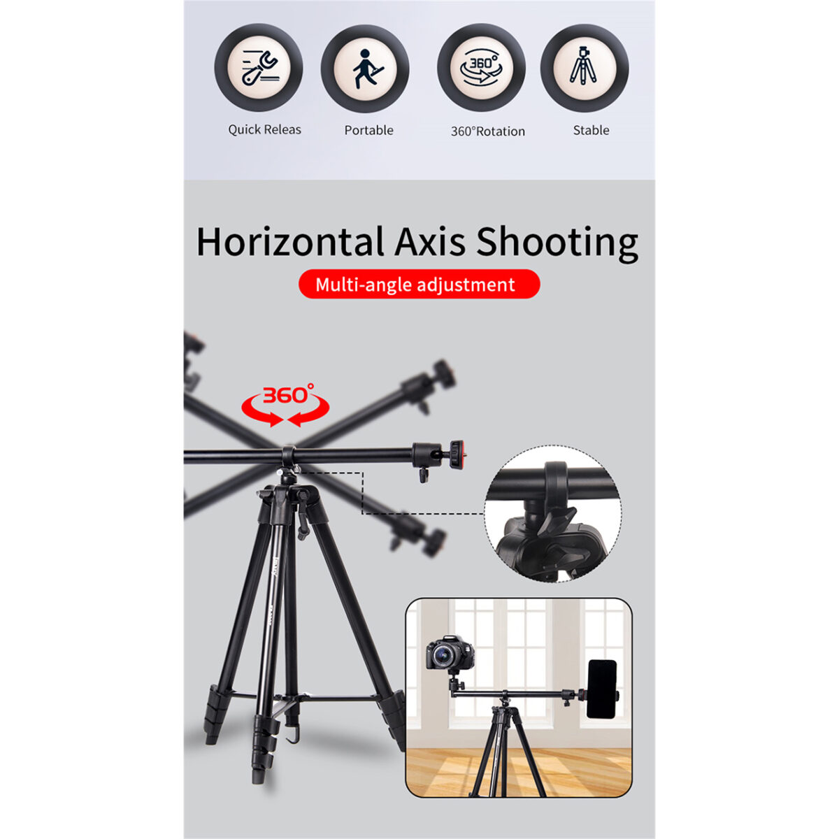 سه پایه دوربین جی ماری مدل KP-2207