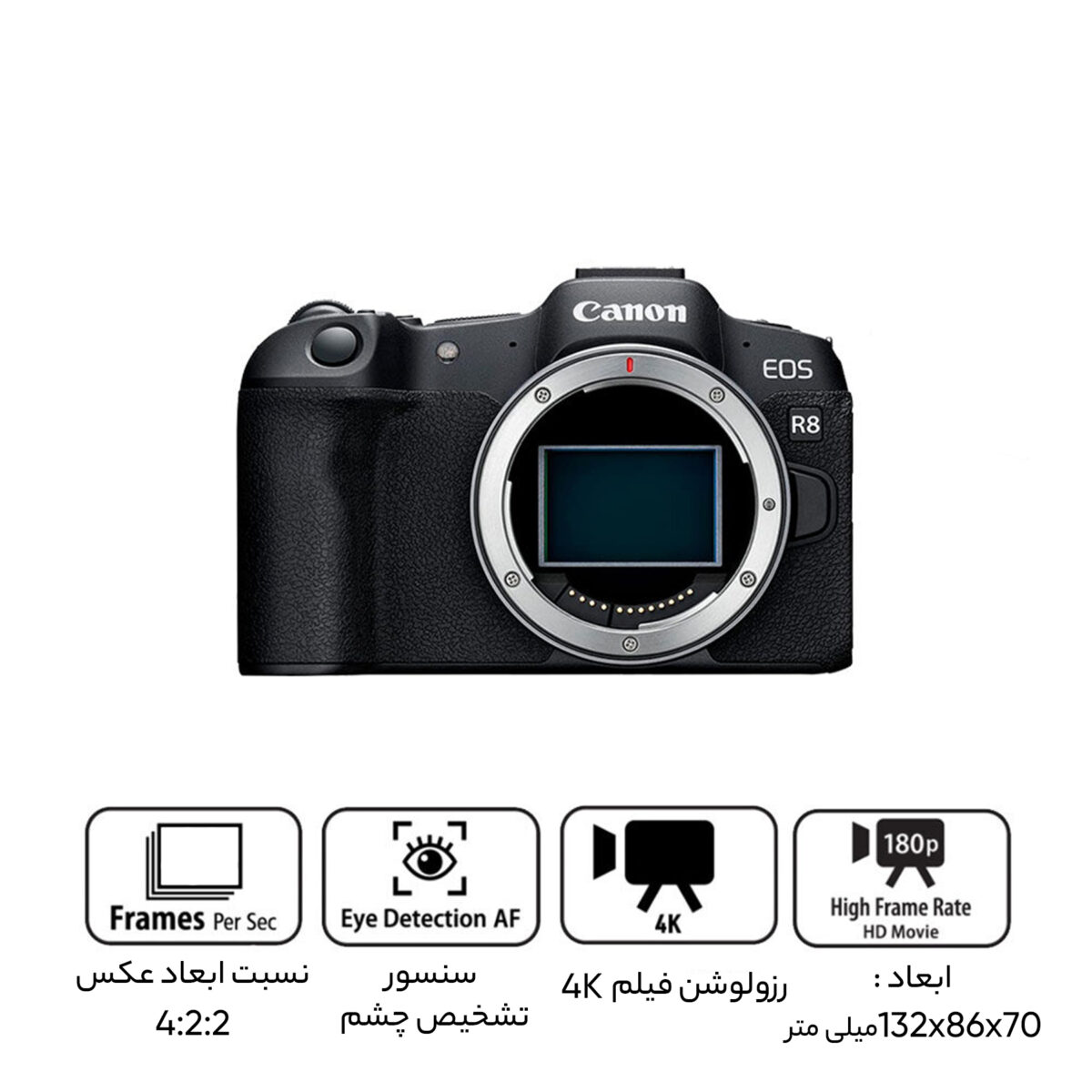 دوربین دیجیتال بدون آینه کانن مدل Canon EOS R8 RF 24-50mm F4.5-6.3 IS STM