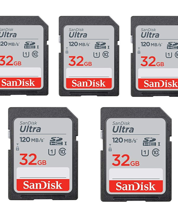 کارت حافظه SDHC سن دیسک مدل Ultra کلاس 10 استاندارد UHS-I U1 سرعت 120MBps ظرفیت 32 گیگابایت بسته 5عددی
