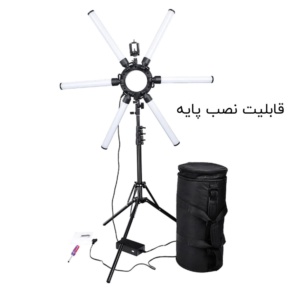 نور ثابت ال ای دی وسکات مدل ستاره ای AL-120X به همراه سه پایه