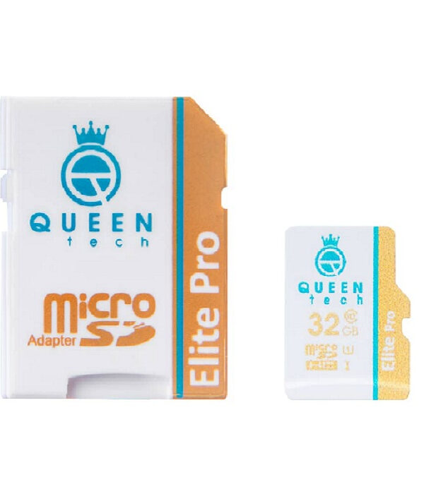 کارت حافظه microSDHC کوئین تک مدل Elite pro 566X کلاس 10 استاندارد UHS-I U1 سرعت 85MBps ظرفیت 32 گیگابایت به همراه آداپتور SD