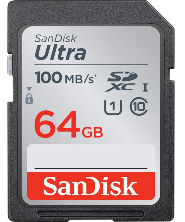 کارت حافظه SDXC سن دیسک مدل Ultra کلاس 10 استاندارد UHS-I U1 سرعت 100MBps ظرفیت 64 گیگابایت