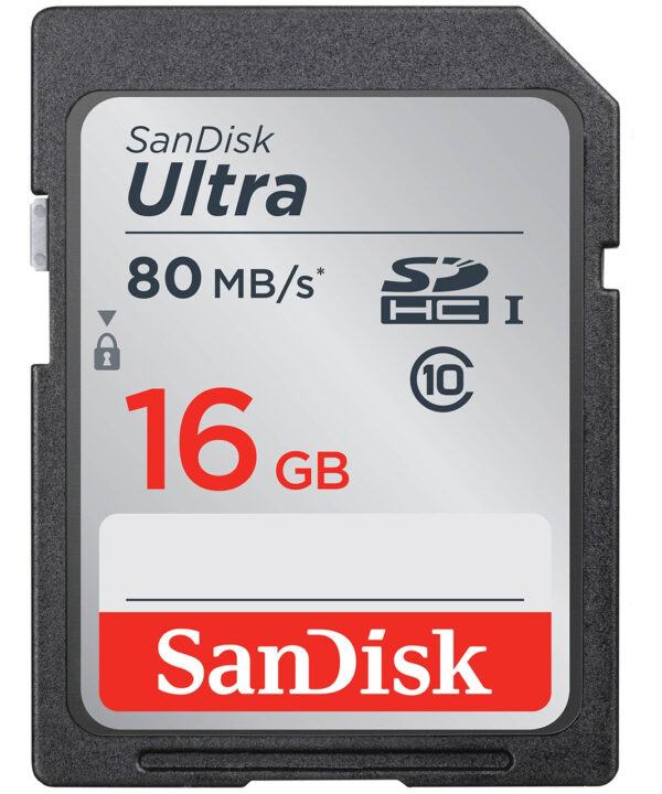 کارت حافظه SDHC سن دیسک مدل Ultra کلاس 10 استاندارد UHS-I U1 سرعت 533X 80MBps ظرفیت 16 گیگابایت