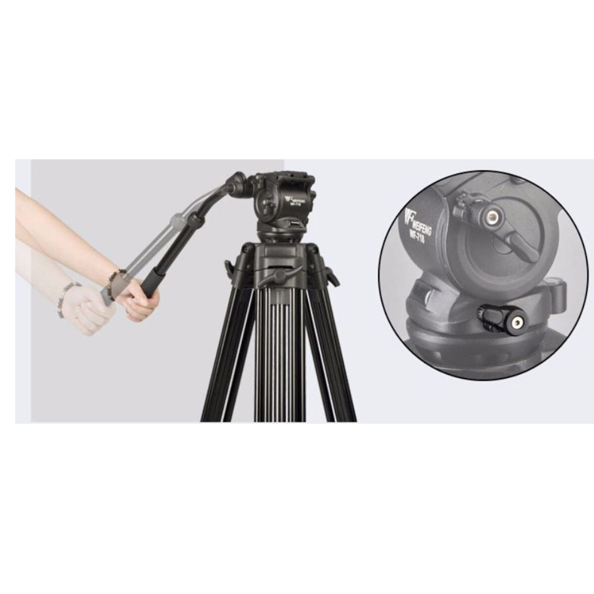 سه پایه دوربین ویفنگ مدل WF-718B