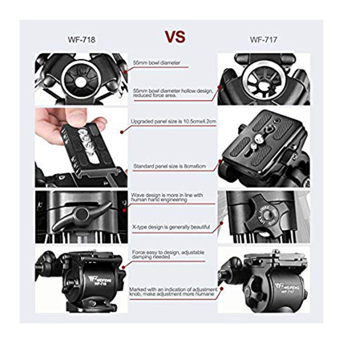 سه پایه دوربین ویفنگ مدل WF-718B