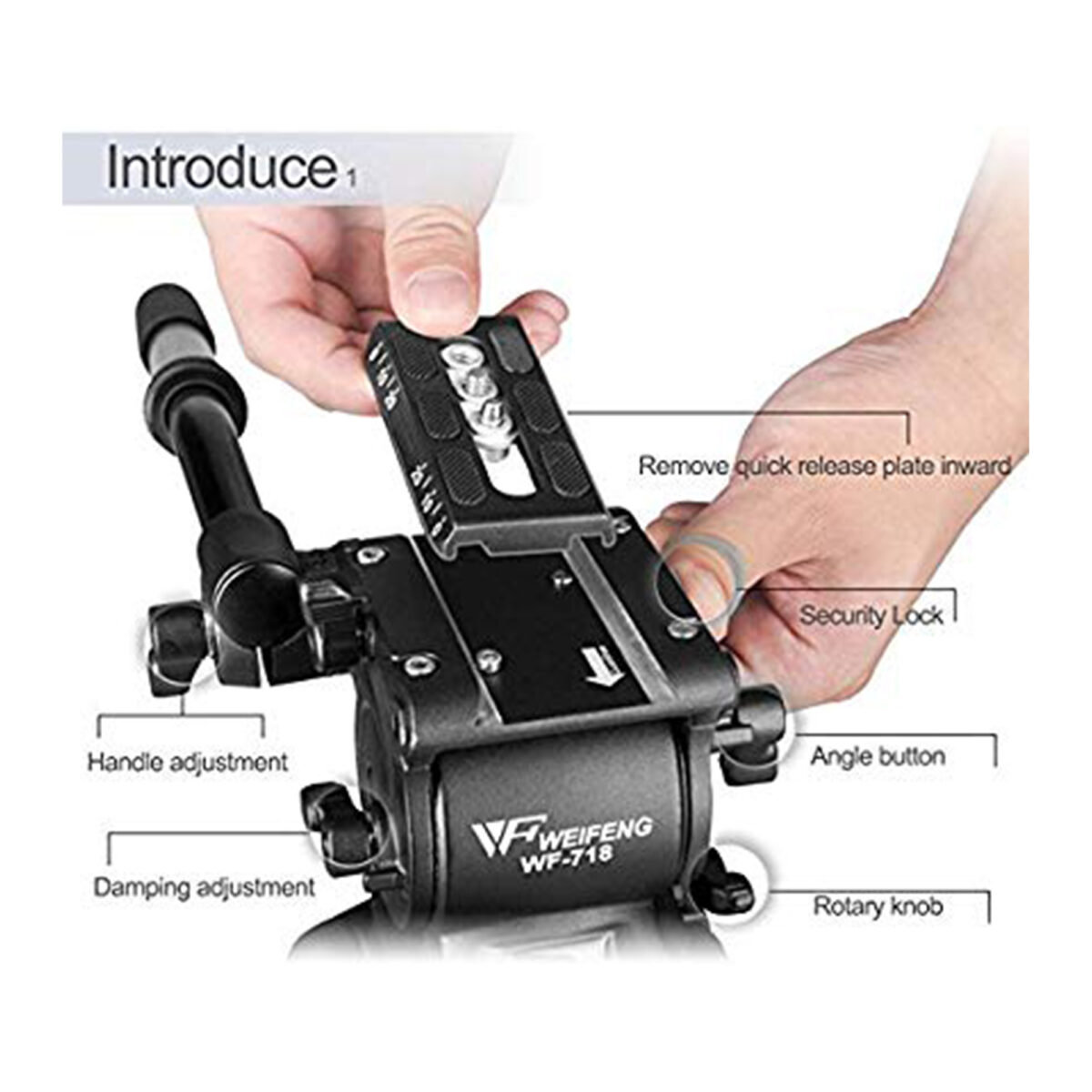 سه پایه دوربین ویفنگ مدل WF-718B