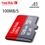 کارت حافظه microSDXC سن دیسک مدل Ultra A1 کلاس 10 استاندارد UHS-I U1 سرعت 100MBps ظرفیت 128 گیگابایت