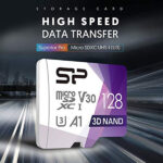 کارت حافظه‌ microSDXC سیلیکون پاور مدل Superior Pro کلاس 10 استاندارد UHS-I U3 سرعت 100MBps ظرفیت 128گیگابایت همراه با آداپتور SD
