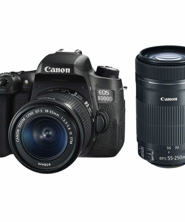 دوربین دیجیتال کانن مدل EOS 8000D به همراه لنز های 18-55 میلی متر IS STM و 55-250 میلی متر IS STM