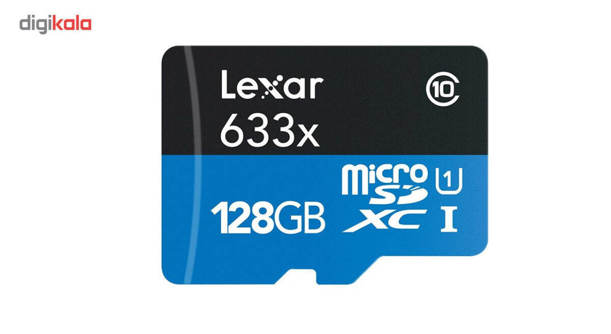کارت حافظه‌ microSDXC لکسار مدل High-Performance کلاس 10 استاندارد UHS-I U1 سرعت 95MBps 633X همراه با آداپتور SD ظرفیت 128 گیگابایت