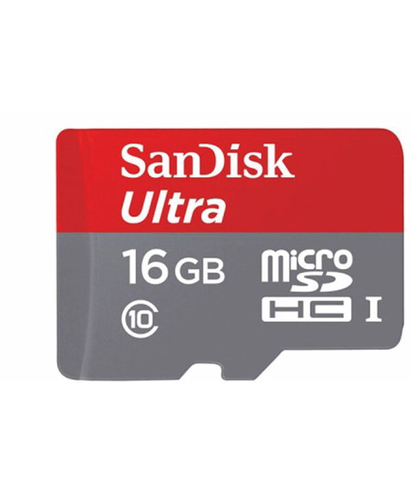 کارت حافظه MicroSDHC سن دیسک مدل Ultraکلاس 10 استاندارد UHS-I U1 سرعت 80MBps 533X همراه با آداپتور SD ظرفیت 16 گیگابایت