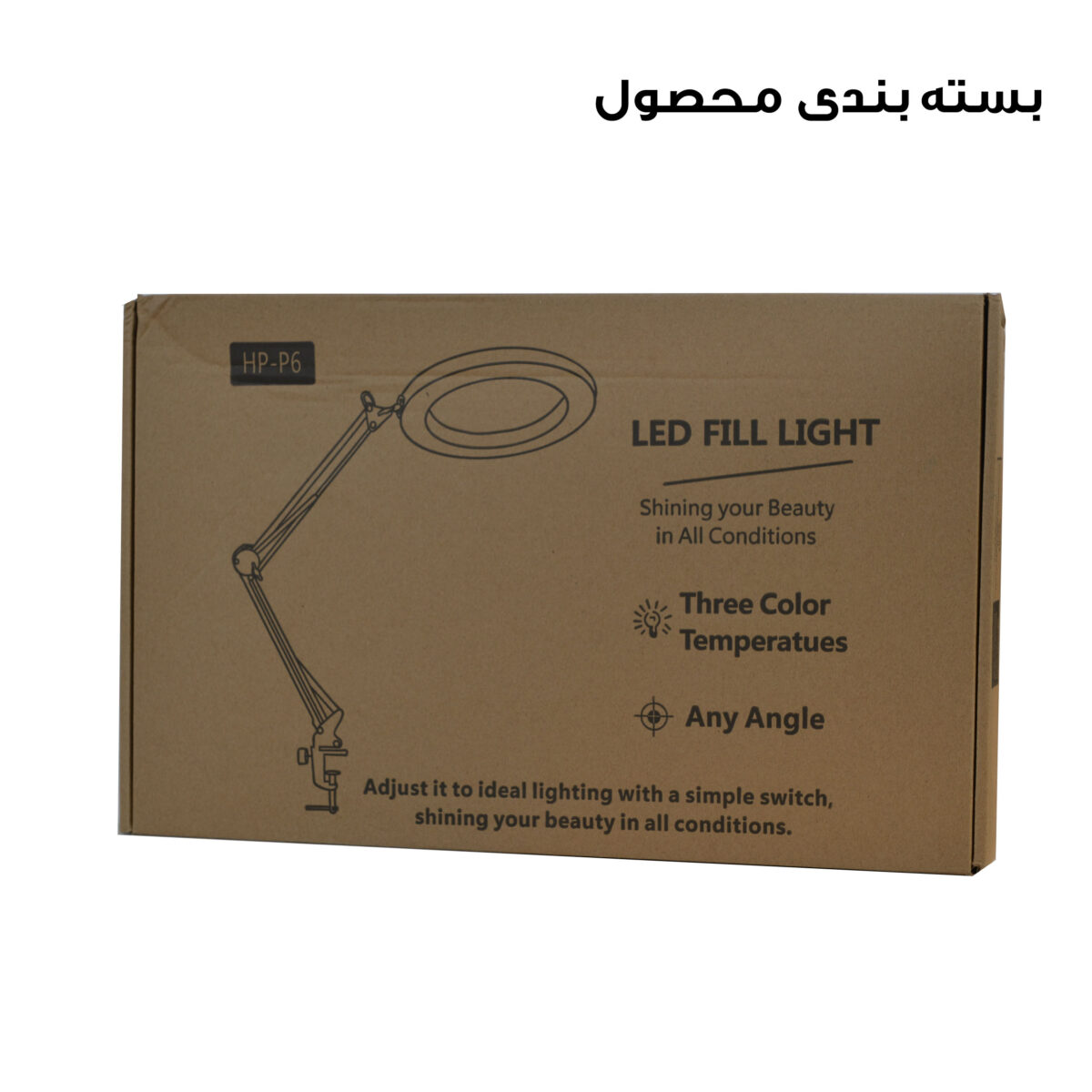 رینگ لایت مدل ذره بین دار کد HP-P6