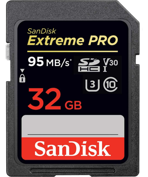 کارت حافظه SDHC سن دیسک مدل Extreme Pro V30 کلاس 10 استاندارد UHS-I U3 سرعت 633X 95MBps ظرفیت 32 گیگابایت
