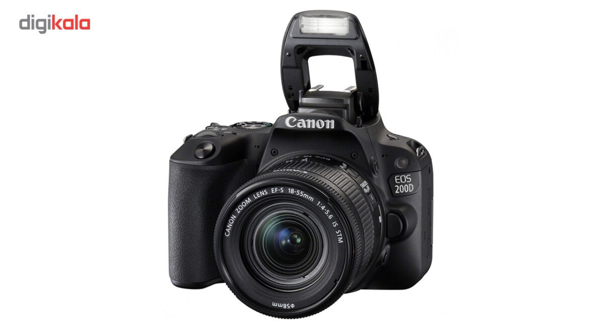 دوربین دیجیتال کانن مدل EOS 200D به همراه لنز EF-S 18-55 mm f/4.5-5.6 IS STM