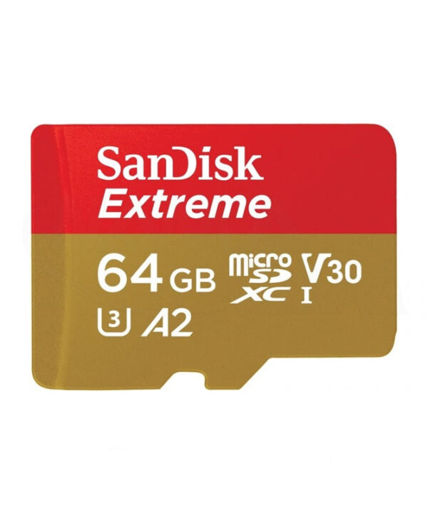 کارت حافظه سن دیسک microSDXC مدل Extreme کلاس A2 استاندارد UHS-I U3 سرعت 170MBps ظرفیت 64 گیگابایت