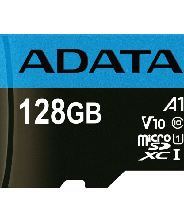 کارت حافظه microSDXC ای دیتا مدل Premier V10 A1 کلاس 10 استاندارد UHS-I سرعت 100MBps ظرفیت 128 گیگابایت