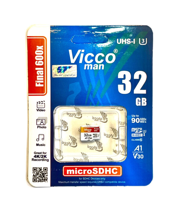 کارت حافظه microSDHC ویکومن مدل A1 V30 600X کلاس 10 استاندارد UHS-I U3 سرعت 90MBps ظرفیت 32 گیگابایت