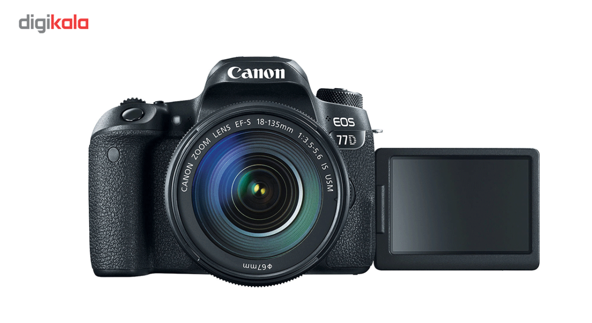 دوربین دیجیتال کانن مدل EOS 77D به همراه لنز 18-135 میلی متر USM و کیف دوربین سافروتو مدل H-201