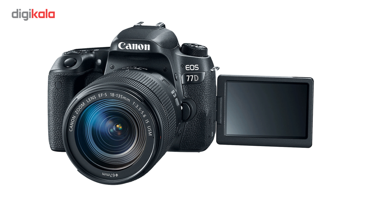 دوربین دیجیتال کانن مدل EOS 77D به همراه لنز 18-135 میلی متر USM و کیف دوربین سافروتو مدل H-201