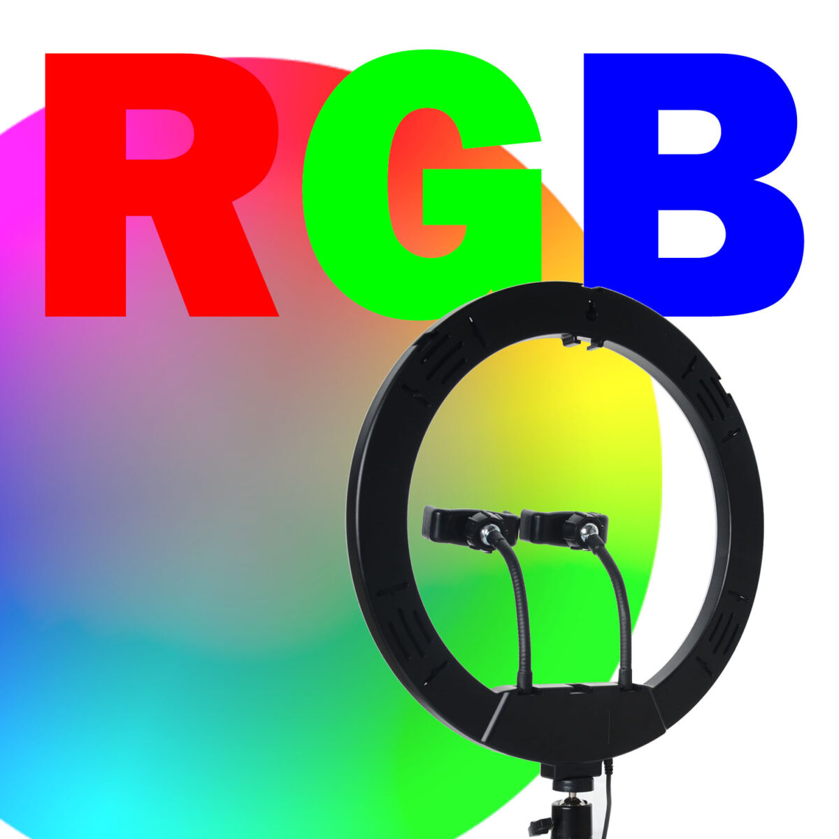 رینگ لایت مدل LJJ-33 RGB RK به همراه پایه