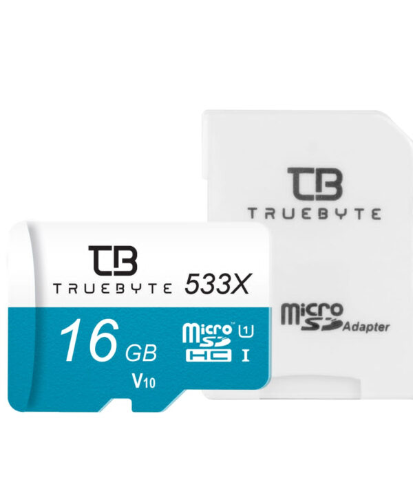 کارت حافظه Micro SD XC تروبایت مدل A2-V10-533X کلاس 10 استاندارد UHS-l U3 سرعت 85MBps ظرفیت 16 گیگابایت به همراه آداپتور SD