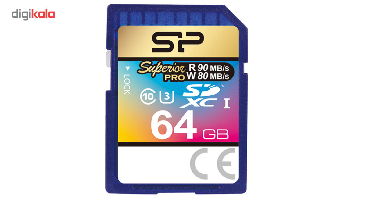 کارت حافظه SDXC سیلیکون پاور مدل Superior Pro کلاس 10 استاندارد UHS-I U3 سرعت 90MBps ظرفیت 64 گیگابایت