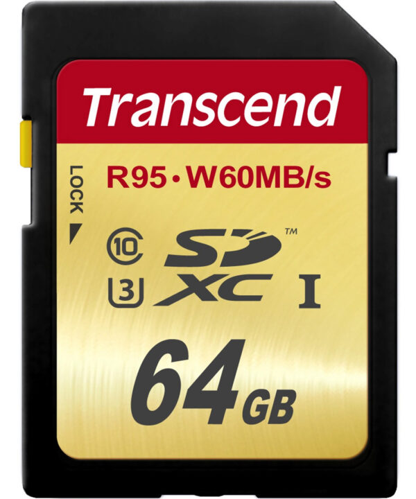 کارت حافظه SDXC ترنسند مدل Ultimate کلاس 10 استاندارد UHS-I U3 سرعت 95MBps 633X ظرفیت 64 گیگابایت