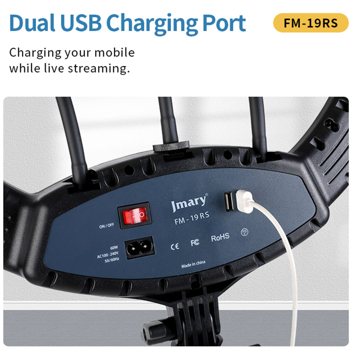 رینگ لایت جی ماری مدل FM-19RS