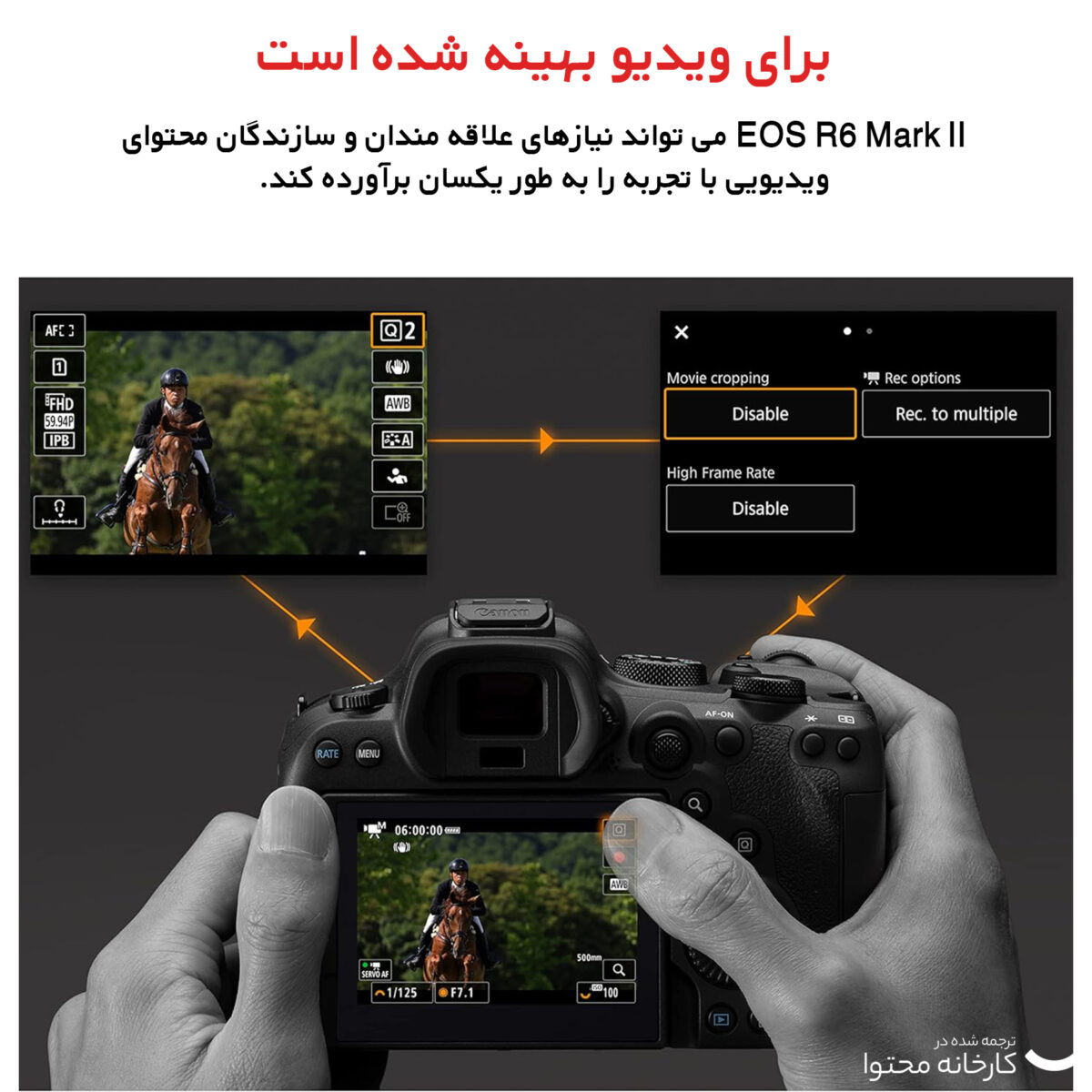 دوربین دیجیتال بدون آینه کانن مدل EOS R6 II BODY