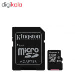 کارت حافظه microSDHC کینگستون مدل Canvas Select کلاس 10 استاندارد UHS-I U1 سرعت 80MBps ظرفیت 64 گیگابایت به همراه آداپتور SD