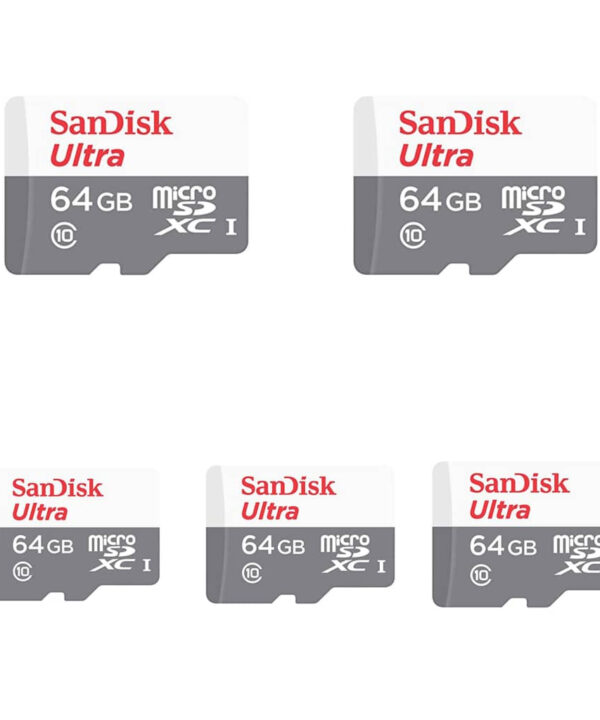 کارت حافظه microSDXC مدل Ultra کلاس 10 استاندارد UHS-I U1 سرعت 100MBps ظرفیت 64 گیگابایت بسته 5 عددی