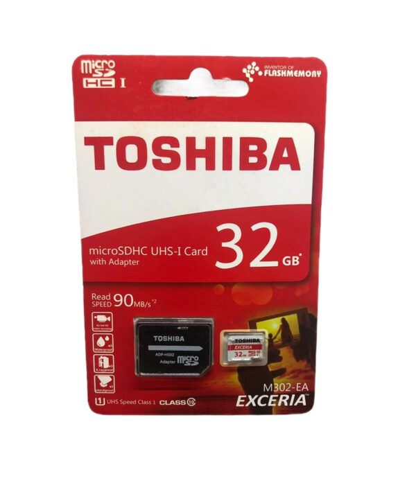 کارت حافظه‌ microSDHC توشیبا مدل M302-EA کلاس 10 استاندارد UHS-I ظرفیت 32 گیگابایت به همراه آداپتور SD