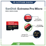 کارت حافظه microSDXC سن دیسک مدل Extreme PRO کلاس A2 استاندارد UHS-I U3 سرعت 170MBps ظرفیت 64 گیگابایت