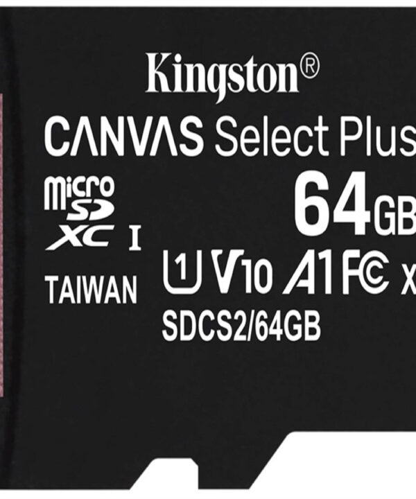 کارت حافظه microSDXC کینگستون مدل CANVAS کلاس 10 استاندارد UHS-I U1 سرعت 100MBps ظرفیت 64 گیگابایت