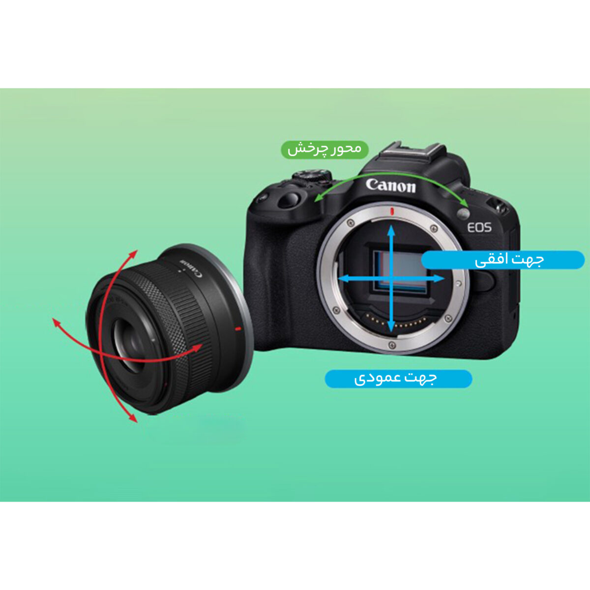 دوربین دیجیتال کانن مدل EOS R50 RF BODY