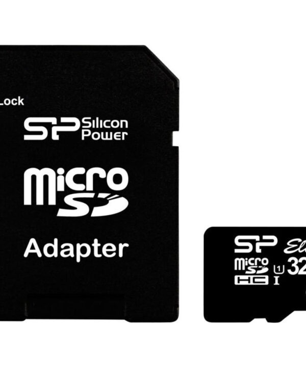 کارت حافظه microSDHC سیلیکون پاور مدل Elite کلاس 10 استاندارد UHS-I U1 سرعت85MBps همراه با آداپتور SD ظرفیت 32 گیگابایت