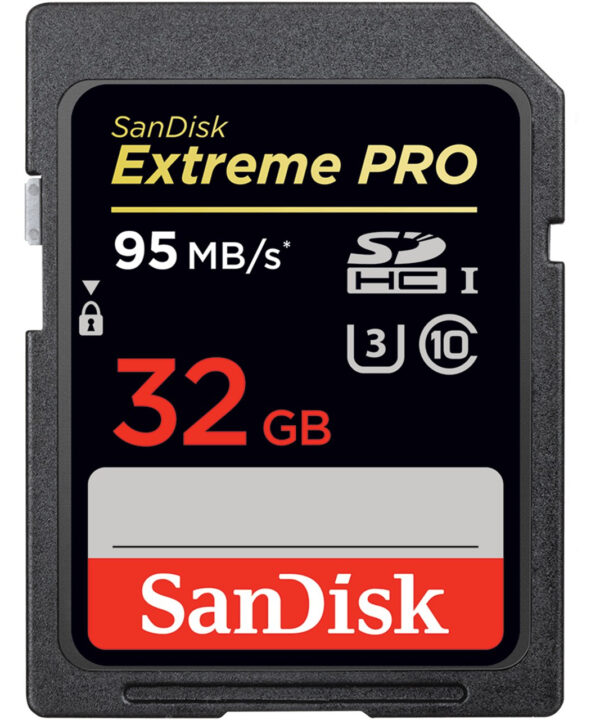 کارت حافظه SDHC سن دیسک مدل Extreme Pro کلاس 10 استاندارد UHS-I U3 سرعت 633X 95MBps ظرفیت 32 گیگابایت
