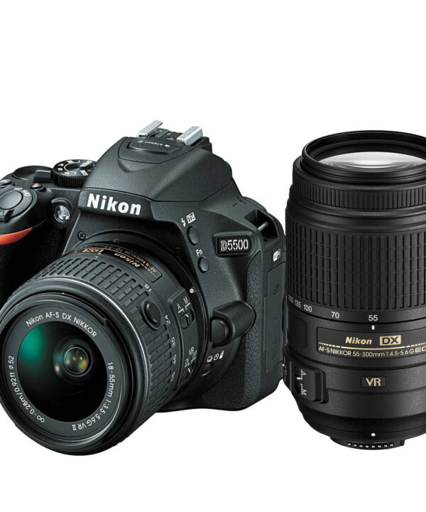 دوربین دیجیتال نیکون مدل D5500 به همراه لنز 18-55 میلی متر VRII و 55-300 میلی متر VR F/4-5.6G