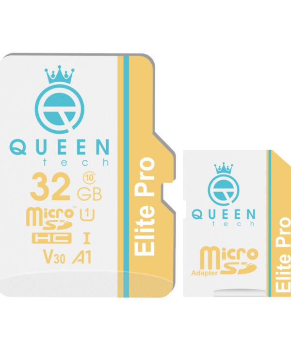 کارت حافظه Micro SDHC کوئین تک مدل Elite pro A1-V30-566X کلاس 10 استاندارد UHS-l U3 سرعت 85mbps ظرفیت 32 گیگابایت به همراه آداپتور SD