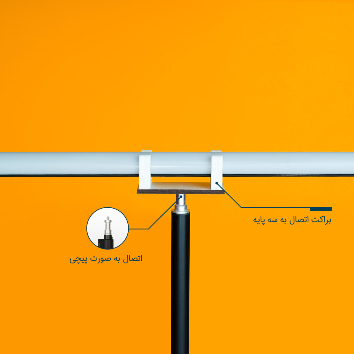 نور ثابت ال ای دی مدل C100 RGB