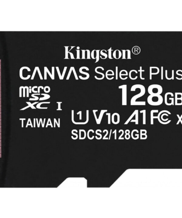 کارت حافظه microSDXC کینگستون مدل CANVAS کلاس 10 استاندارد UHS-I U1 سرعت 100MBps ظرفیت 128 گیگابایت