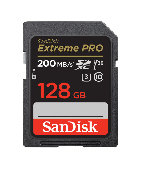 کارت حافظه SDXC سن دیسک مدل Extreme Pro V30 کلاس 10 استاندارد UHS-I U3 سرعت 200mbps ظرفیت 128 گیگابایت
