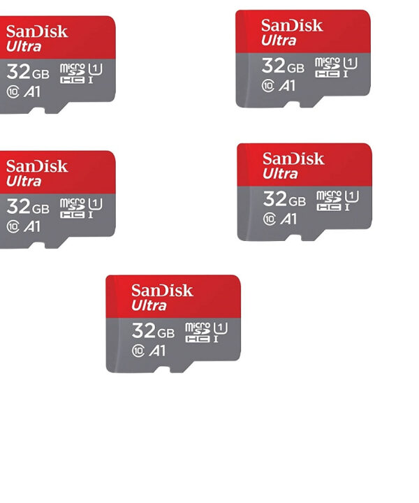 کارت حافظه microSDXC سن دیسک مدل Ultra A1 کلاس 10 استاندارد UHS-I سرعت 120MBps ظرفیت 32 گیگابایت بسته 5 عددی