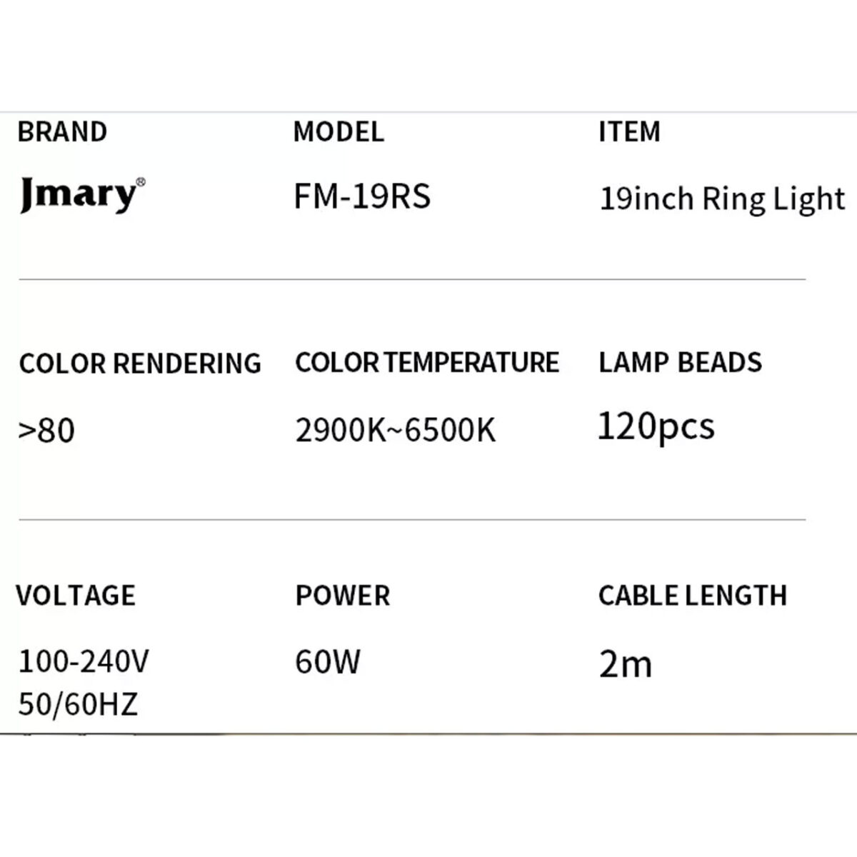 رینگ لایت جی ماری مدل FM-19RS