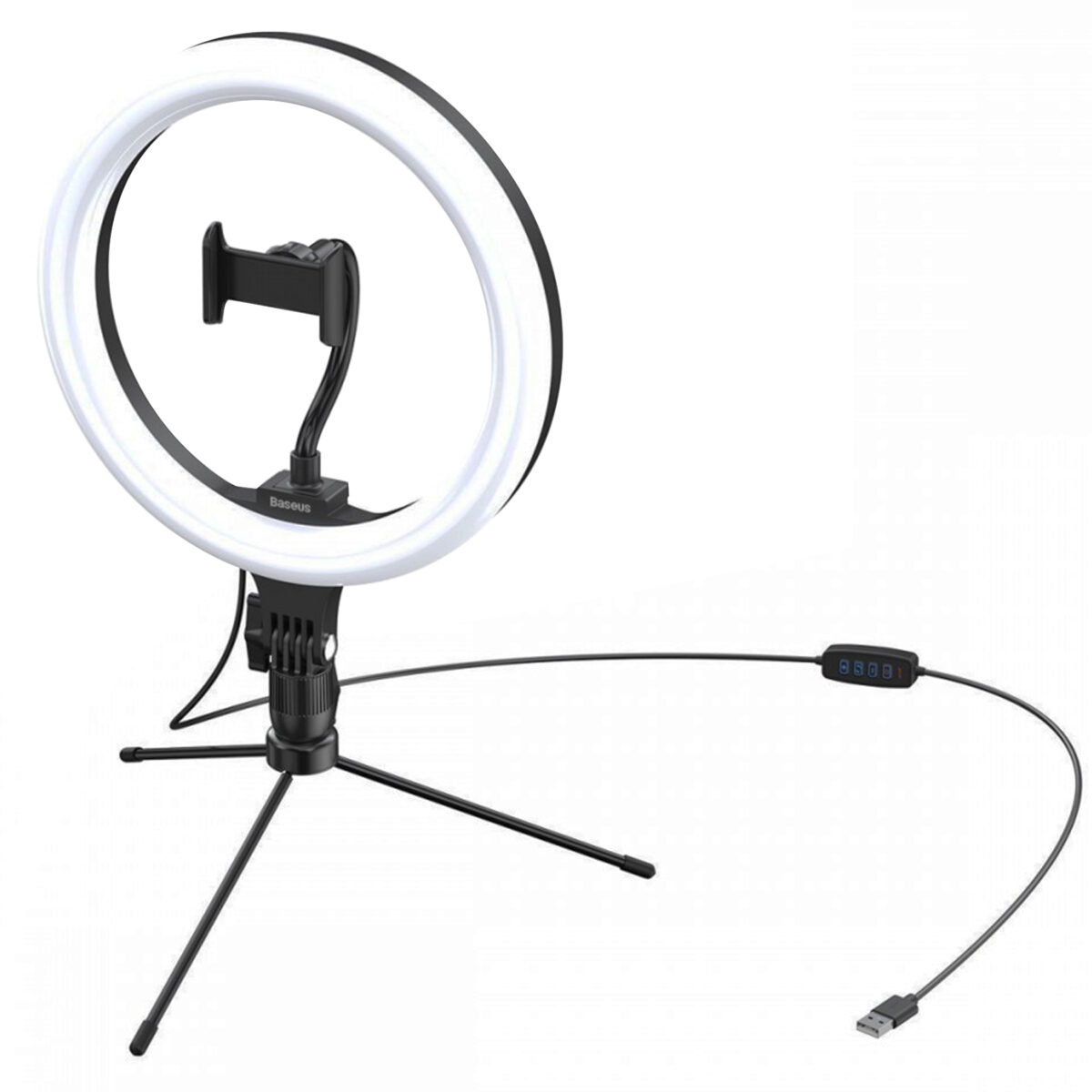 رینگ لایت باسئوس مدل live stream holder-table stand 10inch
