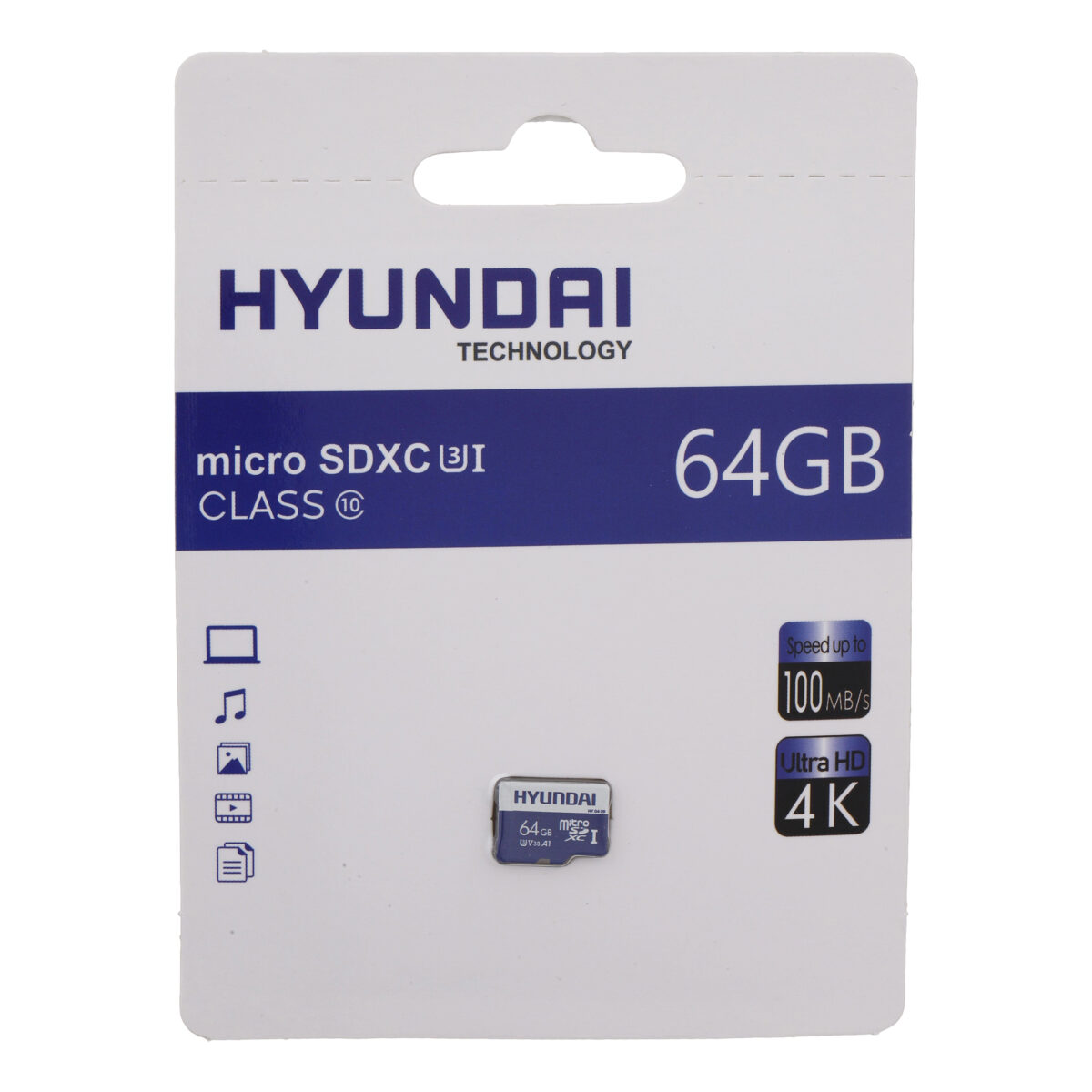 کارت حافظه هیوندای مدل VC A1 کلاس 10 استاندارد UHS-I U3 سرعت 100MBps ظرفیت 64گیگابایت