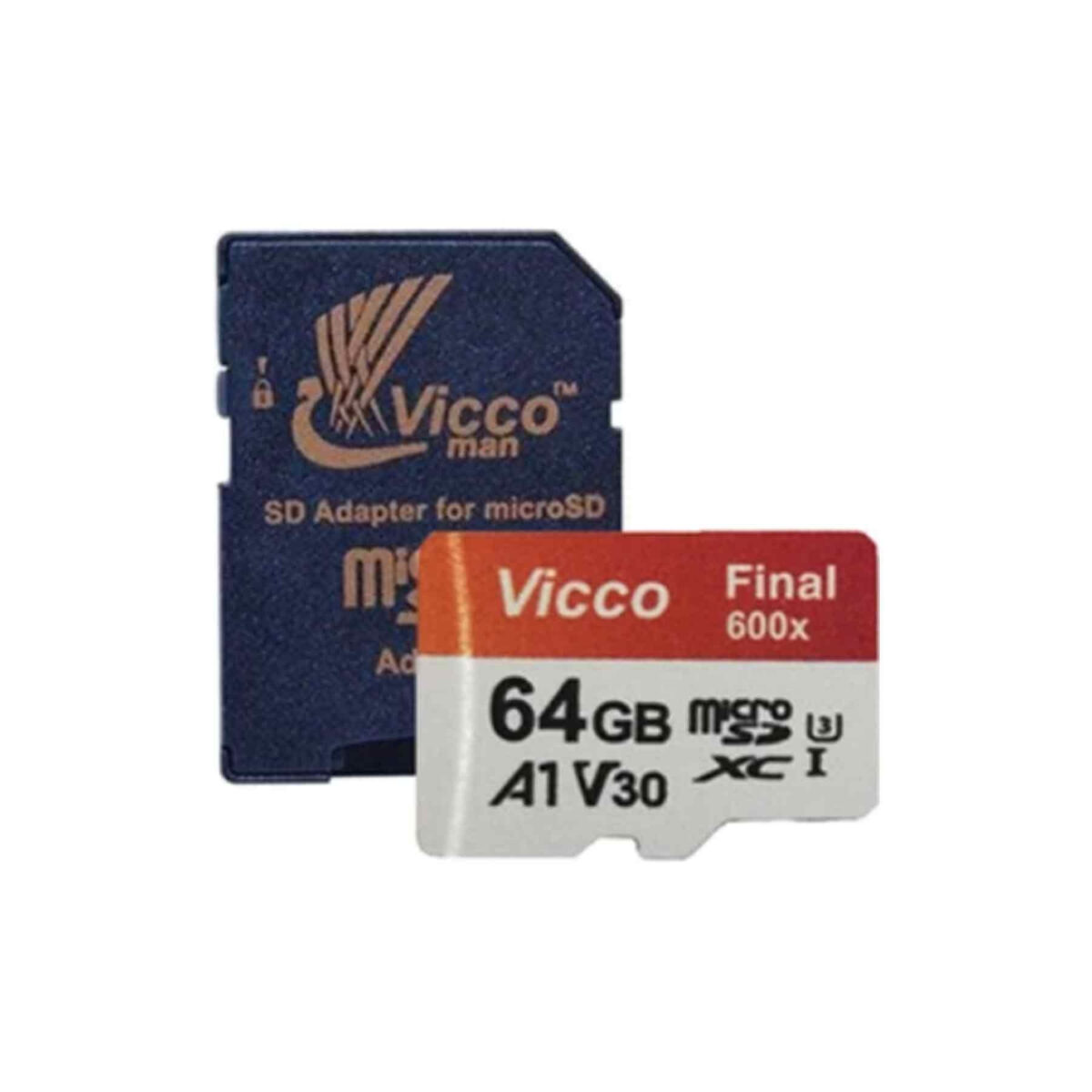 کارت حافظه microSDXC ویکومن مدل Final 600X کلاس 10 استاندارد UHS-I U3 سرعت 90MBps ظرفیت 64 گیگابایت به همراه آداپتور SD