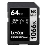 کارت حافظه SDXC لکسار مدل Professional کلاس 10 استاندارد UHS-I U3 سرعت 160MBps ظرفیت 64 گیگابایت