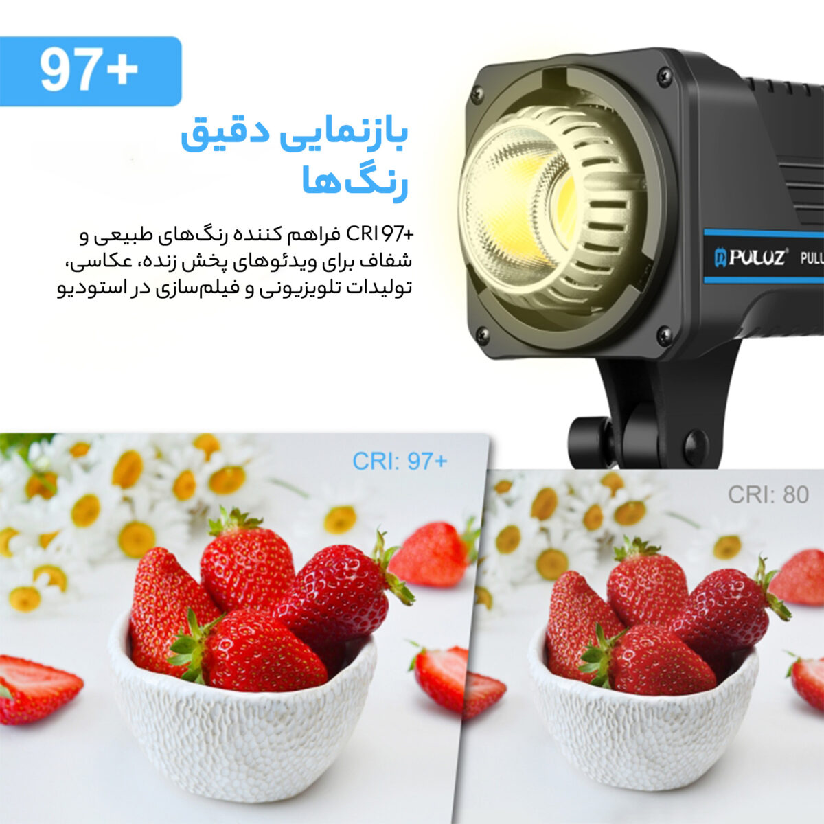 نور ثابت ال ای دی پلوز مدل Studio Strobe Flash Light
