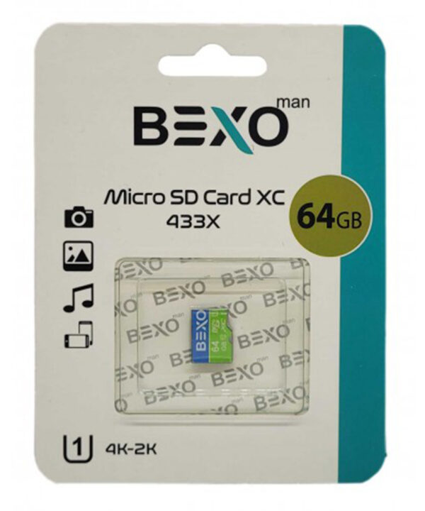 کارت حافظه‌ microSD بکسو مدل 433X کلاس 10 استاندارد UHS-I U1 سرعت 65MBps ظرفیت 64 گیگابایت